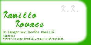 kamillo kovacs business card